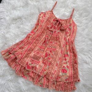 LIZ LISA Orange Floral Mini Dress!